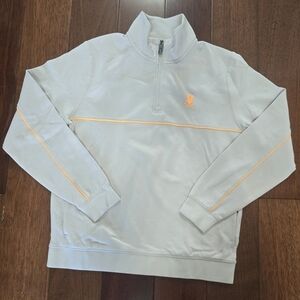 Psycho Bunny Cream Sweatshirt with Orange Accents